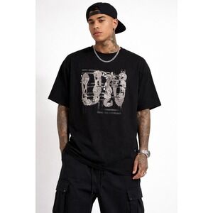 Popped Space Jam Jordan 72 UN Mens Black Basketball Tee Size L‎